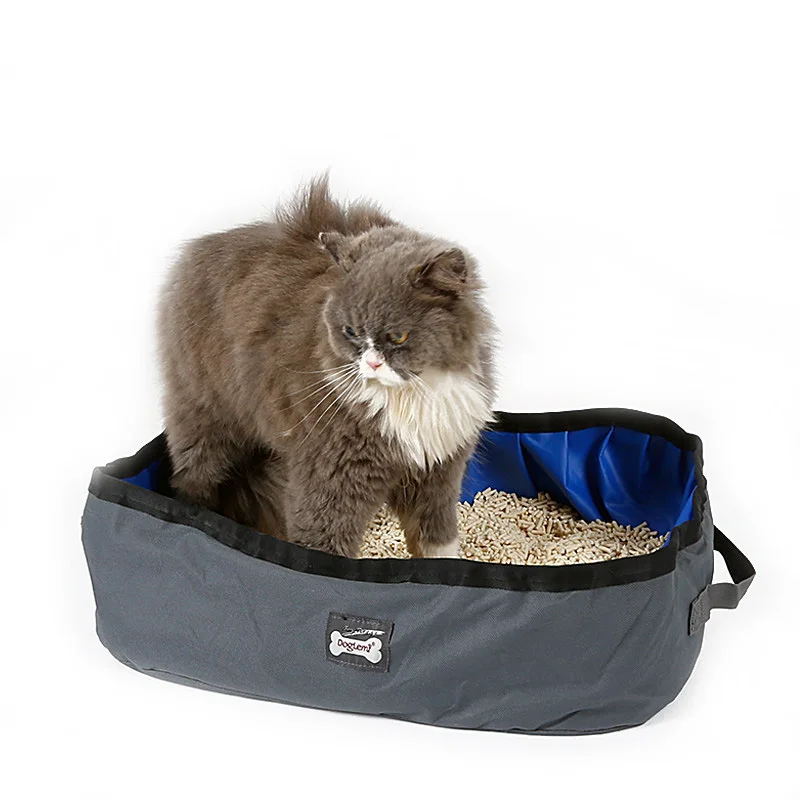 PET Cat Travel Foldable Portable Outdoor Cat Litter Waterproof Collapsible Box Kitten Toilet Training Bedpan PL0066