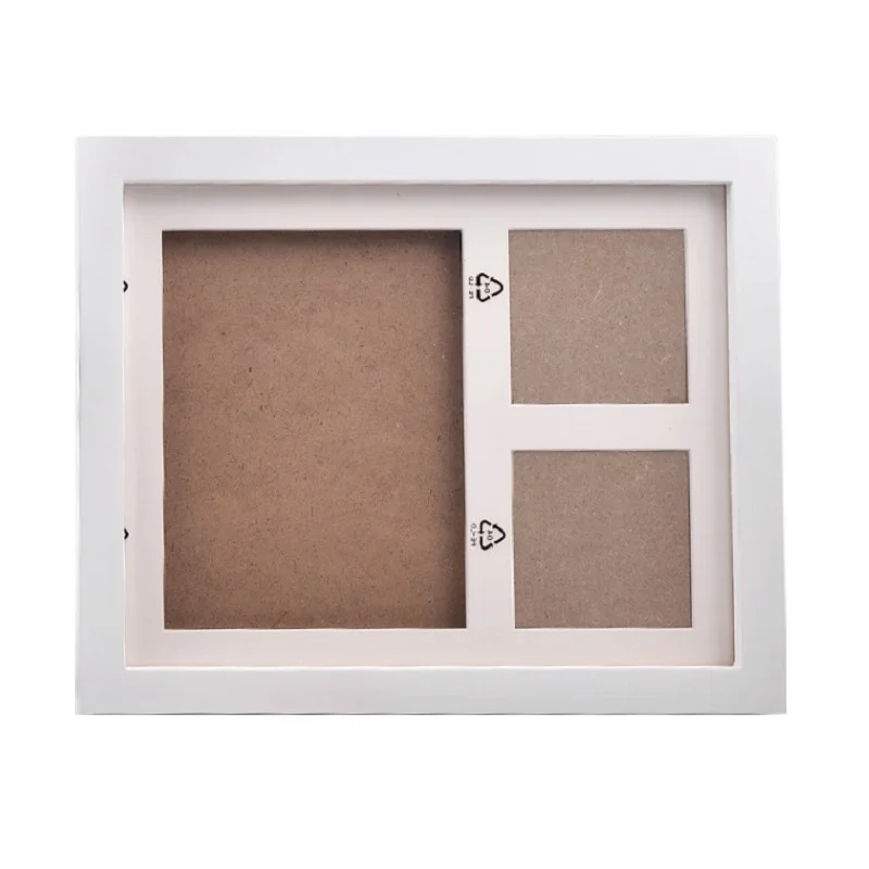 2-Color Cute Baby Growth Memorial Photo Frame DIY Inkpad Baby Handprint Footprint Non Toxic Soft Safe Clay Ceremony Best Gifts