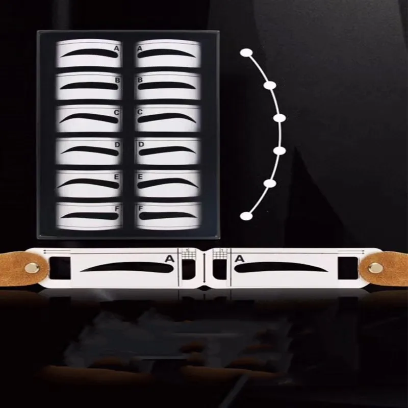 

New Microblading Eyebrow Tattoo Stencil Ruler Shaper Template Definition Permanent Makeup