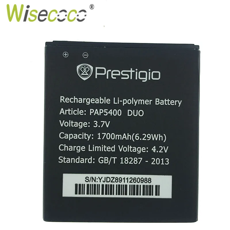 

WISECOCO In Stock High Quality 2019 New 1700mAh Battery For Prestigio PAP 5400 PAP5400 DUO Mobile Phone With Tracking Number