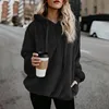 2022 Winter Women Sherpa Hoodies Oversized Fleece Hooded Pullover Loose Fluffy Coat Warm Streetwear Hoodies ► Photo 2/6