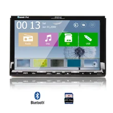 Stereo FM AM Navigator Radio Autoradio Double Din Player MP3 SD MAP HeadUnit In Deck Video Sub 3D GPS Car DVD System