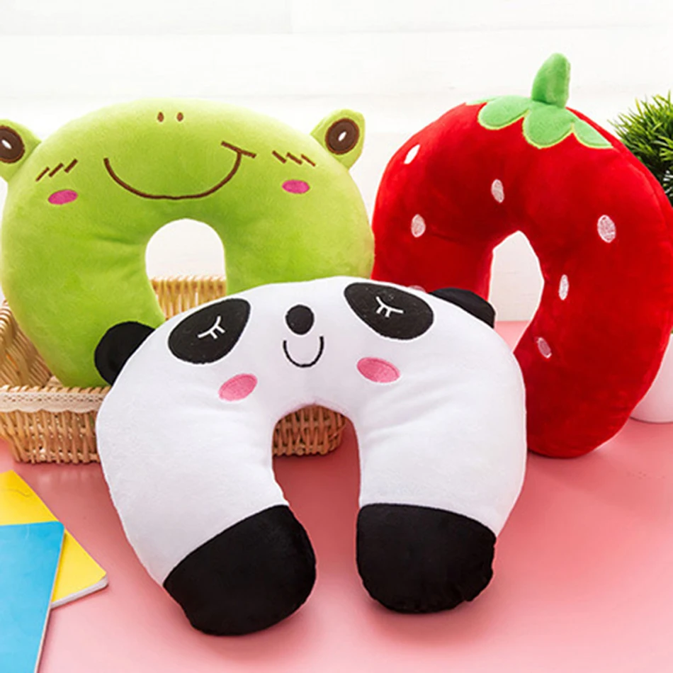 Image New Hot U Shaped Pillow Unisex Cute Rest Travel Neck Support Cartoon Panda Head Rest Pillows