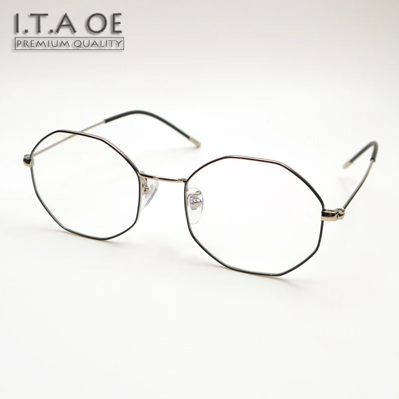 ITAOE Wassily Full Rim Retro Hexagon Style Alloy Small Face Men Women Myopia Reading Optical