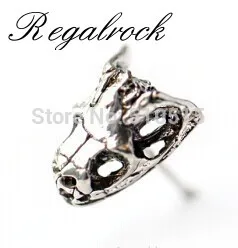 Gothic Snake Head Skull Stud Skeleton Pallas Cranium Viper Orecchino Python Ear Punk Jewelry