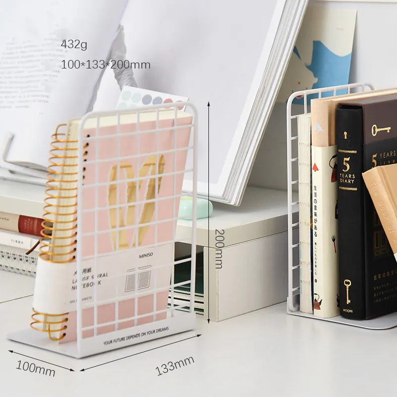 Креативная металлическая подставка для книг, органайзер, книжная полка для студентов, держатель для книг, школьные офисные канцелярские принадлежности