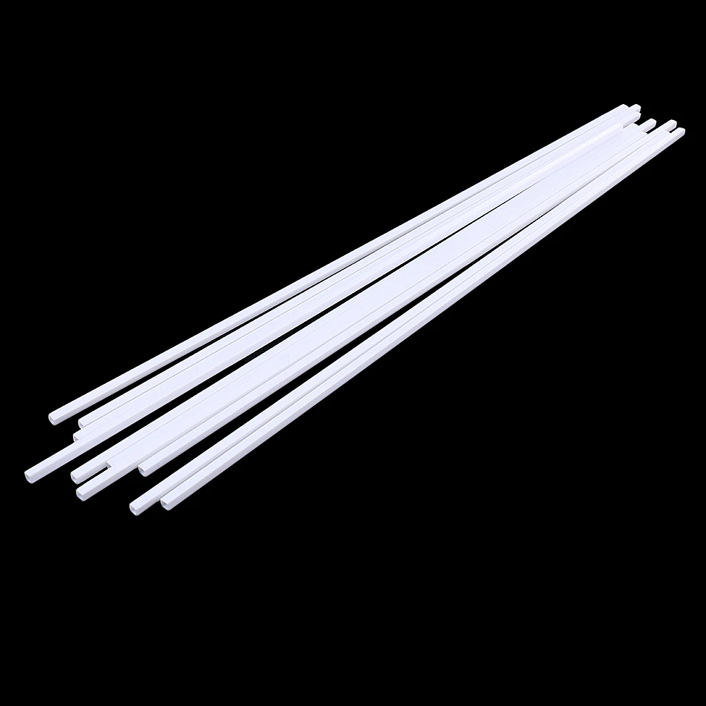 10Pc 500mm Long ABS Square Rods Model Building Tube for Diorama Architecture