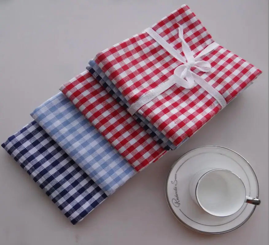 

6pcs/lot Solid Colorful Table Napkin Home Textile Napkins Table Placemats Table Linen Cotton Fabric Tissue Kitchen Supplies