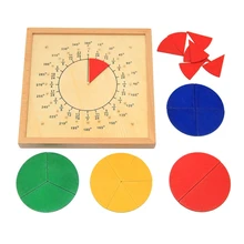 Детская математическая игрушка циркулярная Математика фракция дивизия Обучающие приспособления Монтессори доска деревянные игрушки Обучающие игрушки для детей