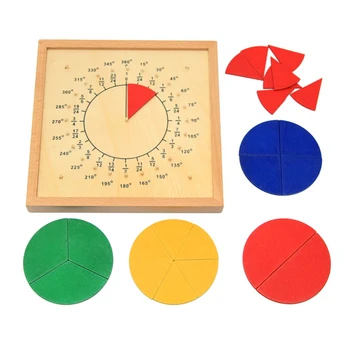 

Child Math Toy Circular Mathematics Fraction Division Teaching Aids Montessori Board Wooden Toys Educational Toys For Children