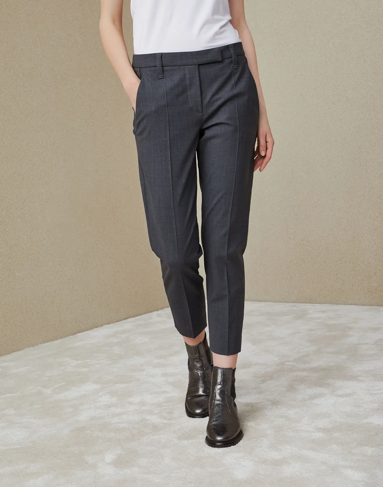 

Black Gothic Harem Pants Pantalones Mujer Cintura Alta Punk Trousers Middle Aged Women Grey Blazer Pants Suits spodnie damskie