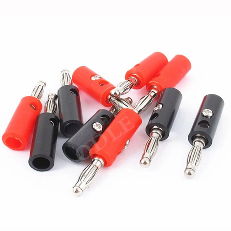 Free shipping 10pcs/lot Red Black color 4mm banana plug Connector Jack
