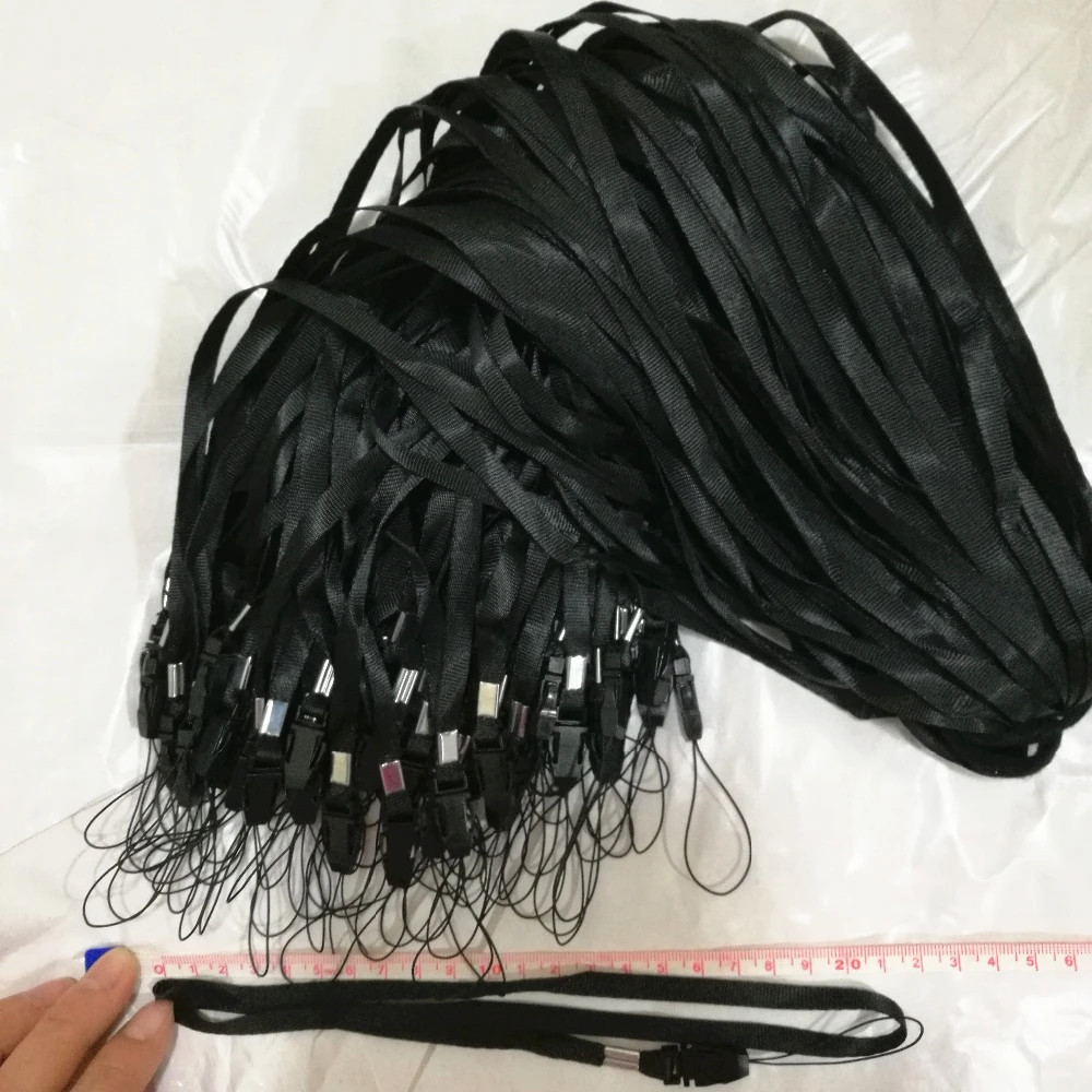 bilder für 100 teile/los Schwarz Tags Lanyard Umhängeband für ID Pass Karte Handys Kamera MP3 Halter freies verschiffen bilder für 100 teile/los Schwarz Tags Lanyard Umhängeband für ID Pass Karte Handys Kamera MP3 Halter freies verschiffen