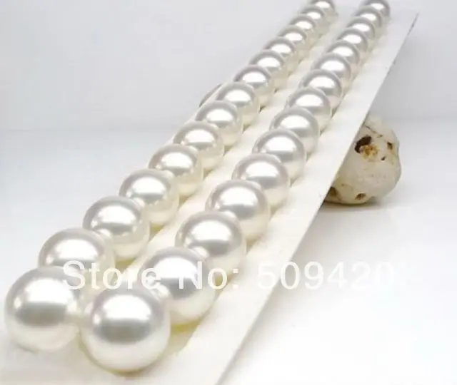 

~~ Free ShippingHUGE 10-11MM SOUTH SEA WHITE AKOYA PEARL NECKLACE