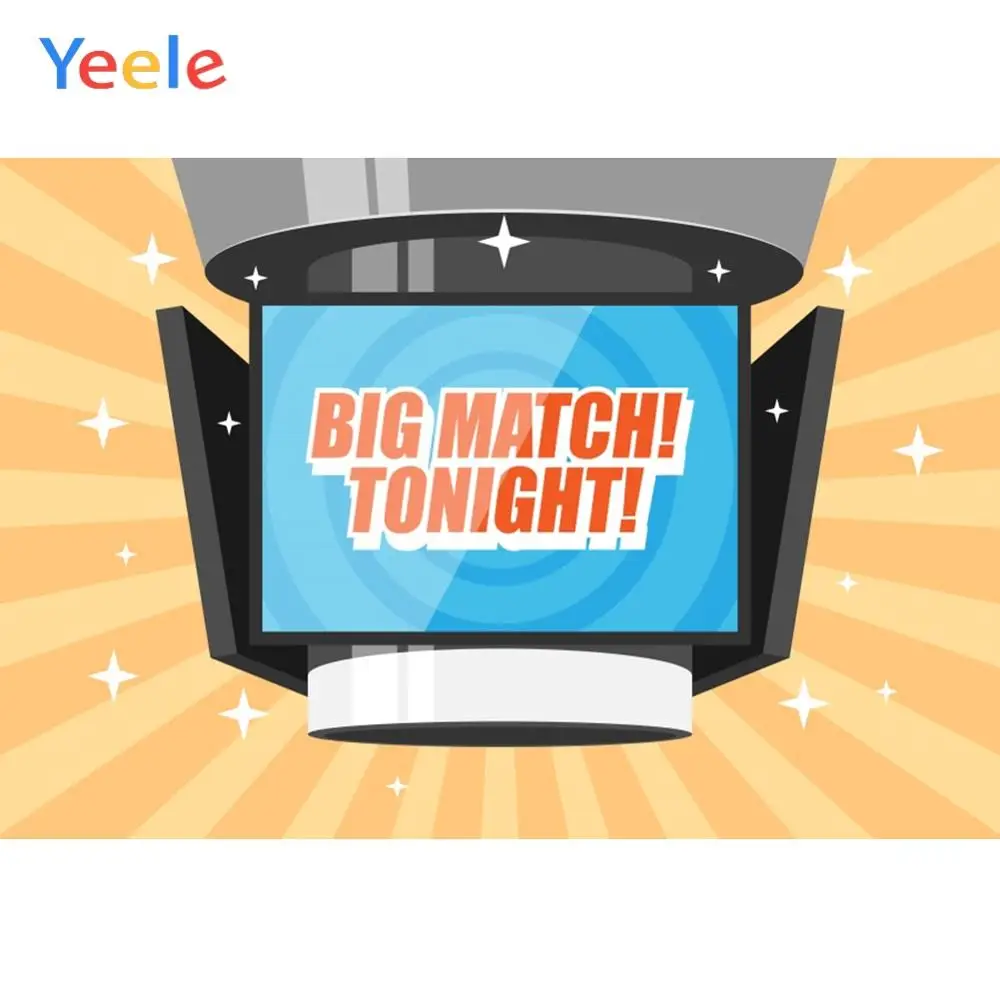 

Yeele Big Match TV Children Kid Party Activity Poster Customized Photography Backdrops Photographic Backgrounds For Photo Studio