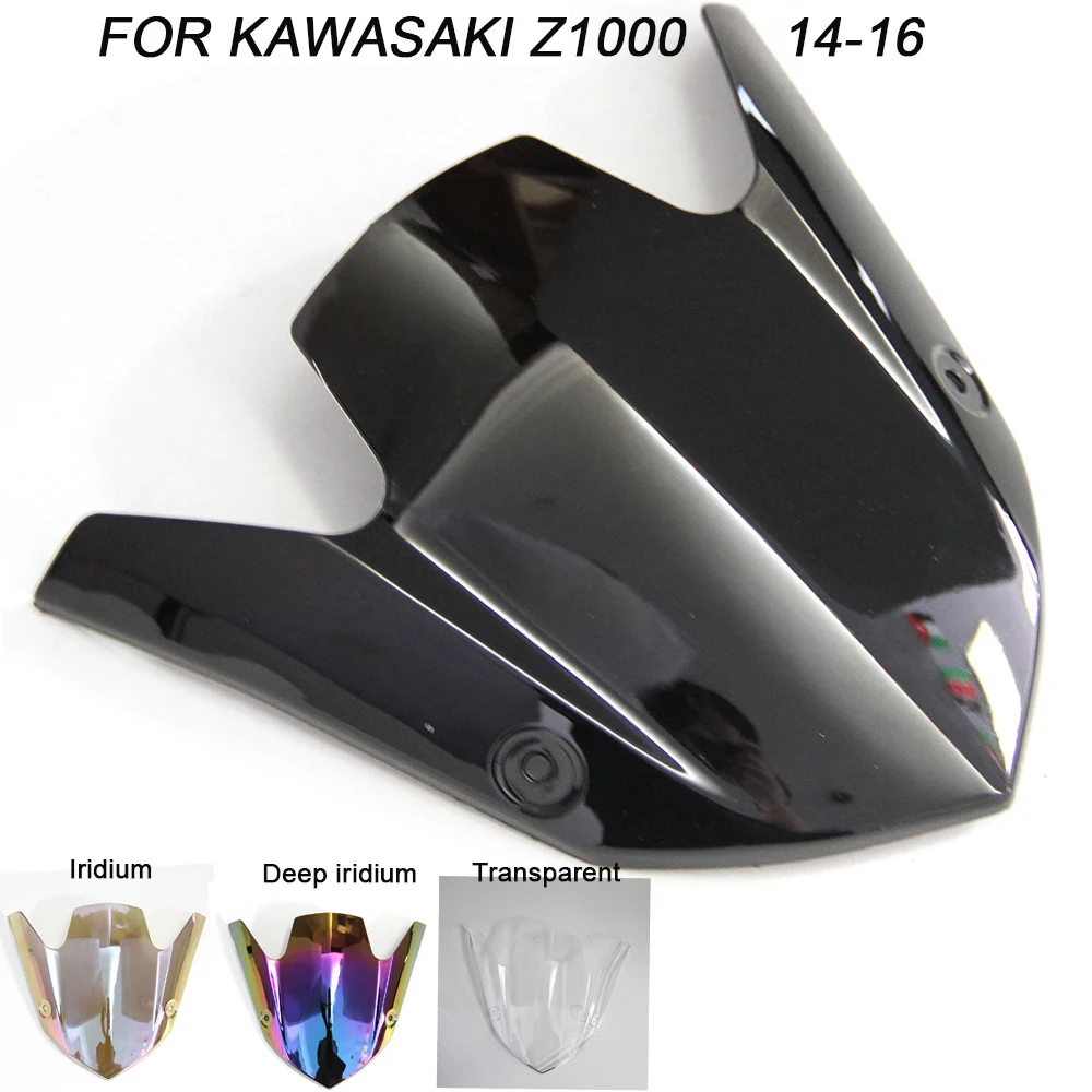 

ABS Windscreen For Kawasaki Z1000 2014 2015 2016 Double Bubble Motorcycle Windshield Iridium Wind Deflectors