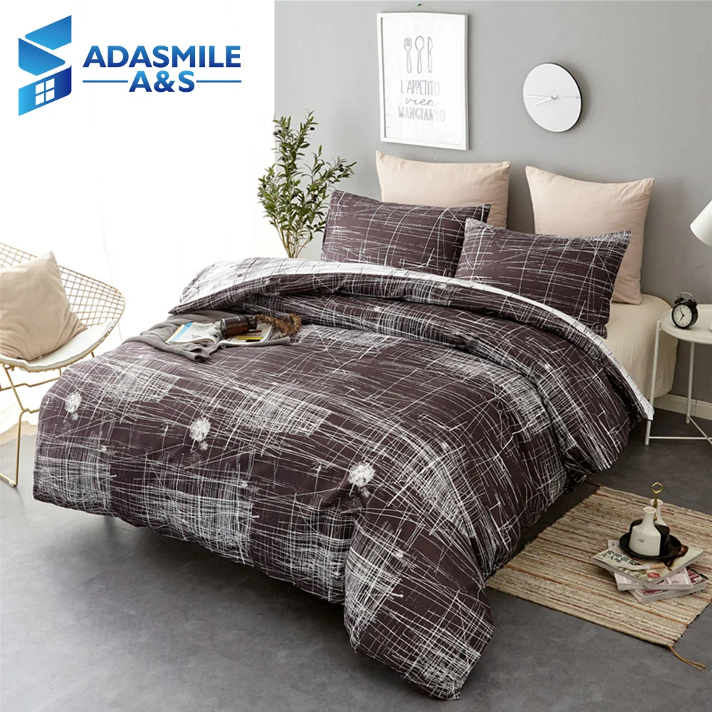 Minimalism Style Bedding Set Comfortable Polyester Cover Three Pieces