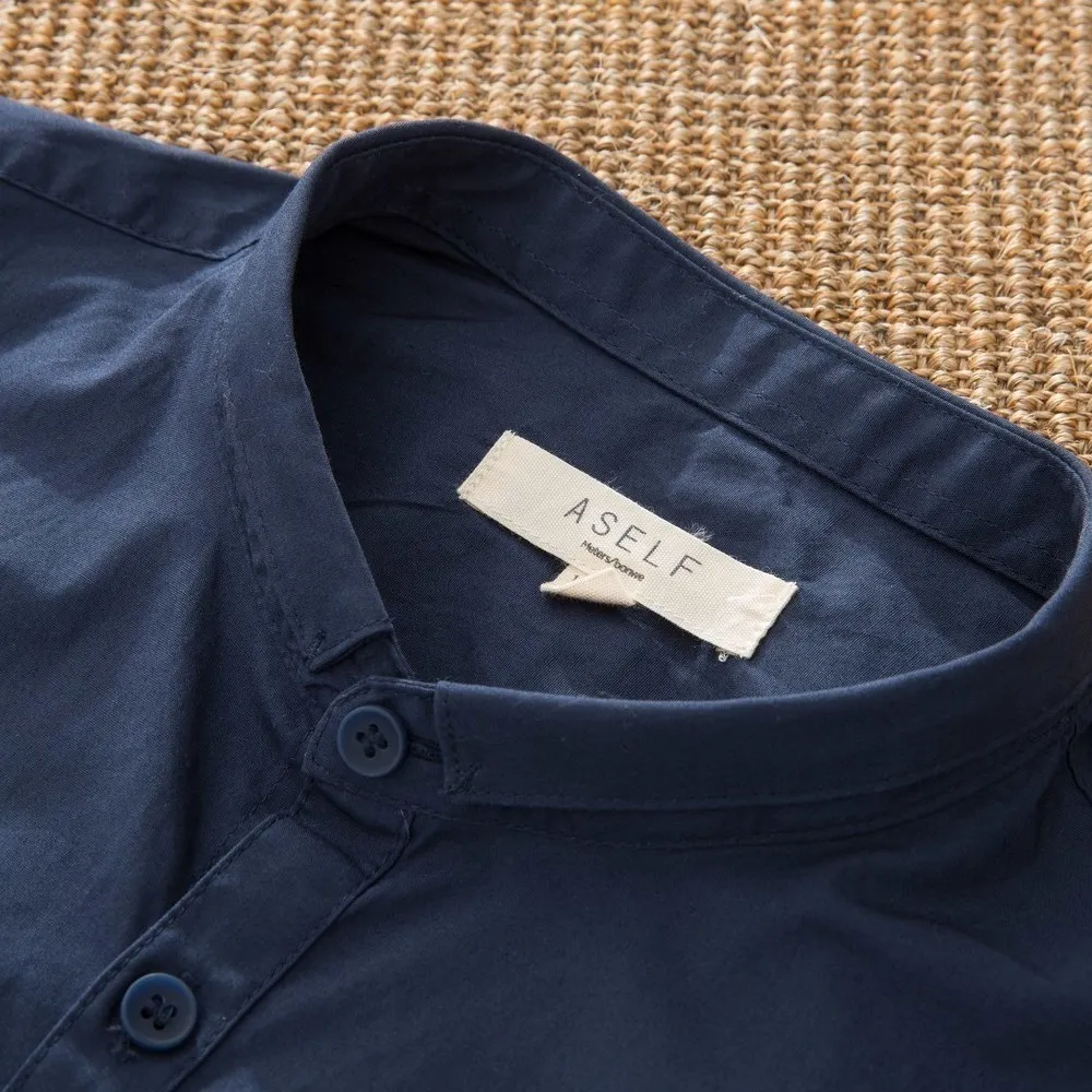 Kopen Metersbonwe Nieuwe Mannen Zomer Korte Mouwen Stand Kraag Overhemd Рубашка Мужская