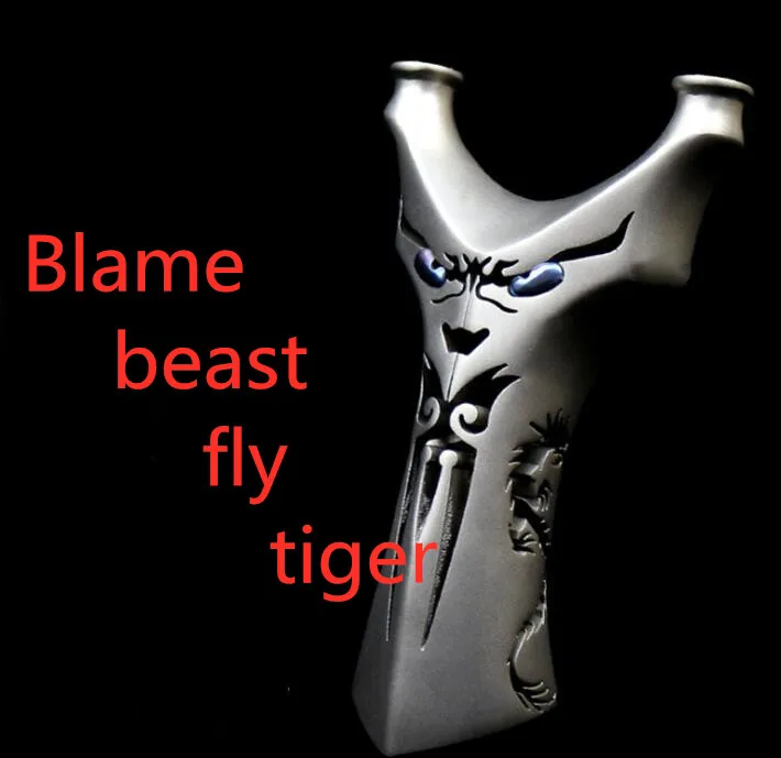 

Little Monster Dragon Flying Tiger High-precision Recurve Scorpio Flat Leather Metal Patch Handmade Titanium Slingshot Shelf