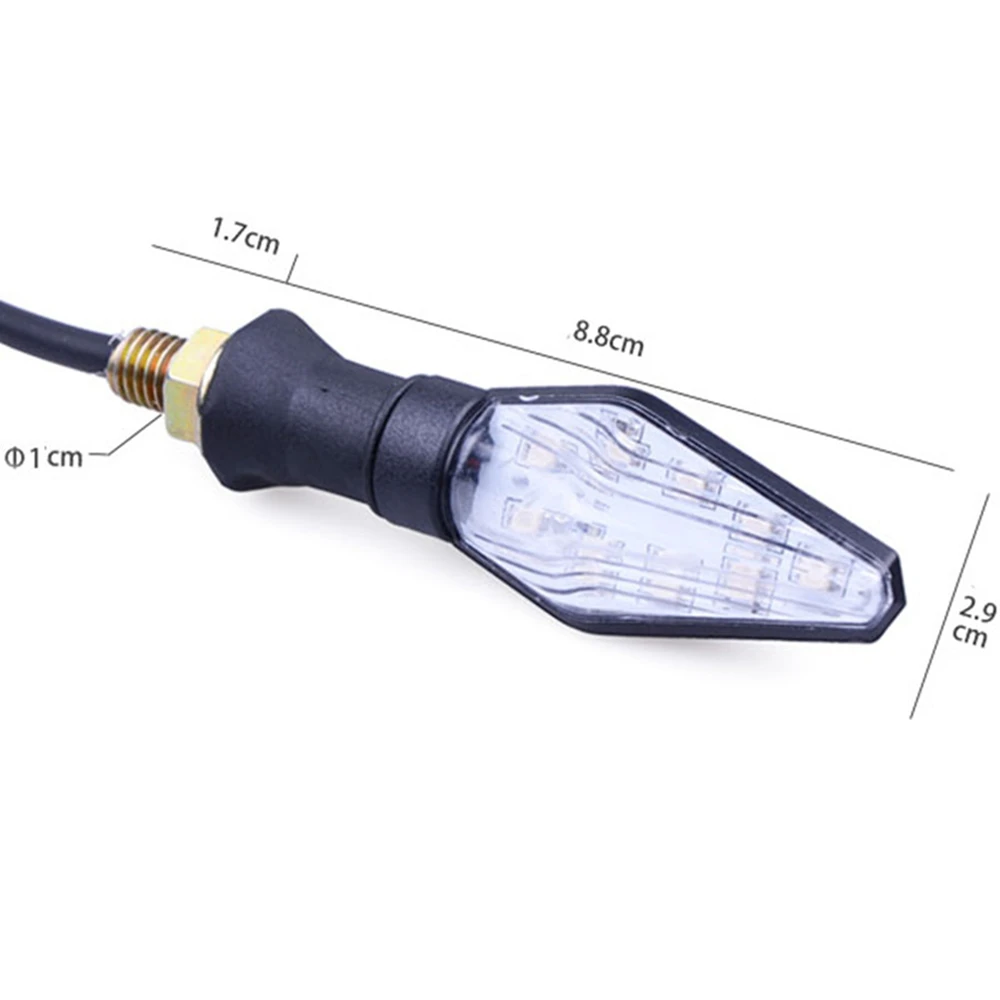 

1 Pair 12LED Motorcycle Turn Signals Yellow And Blue Colors 12V Turn Indicator Lights Modified Turn Signal Universal Flash