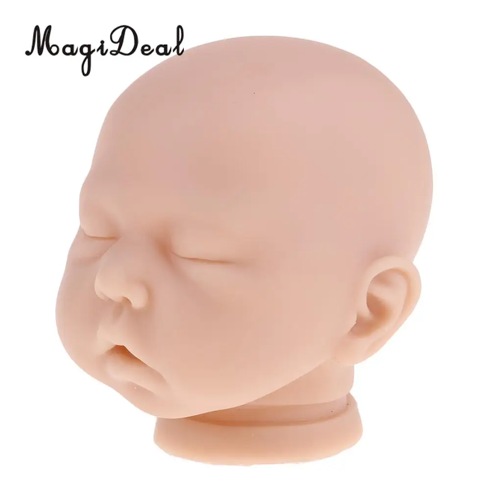 20inch Vinyl Unpainted Reborn Boy Doll Head Mold Kits Newborn Baby Doll DIY Making #1