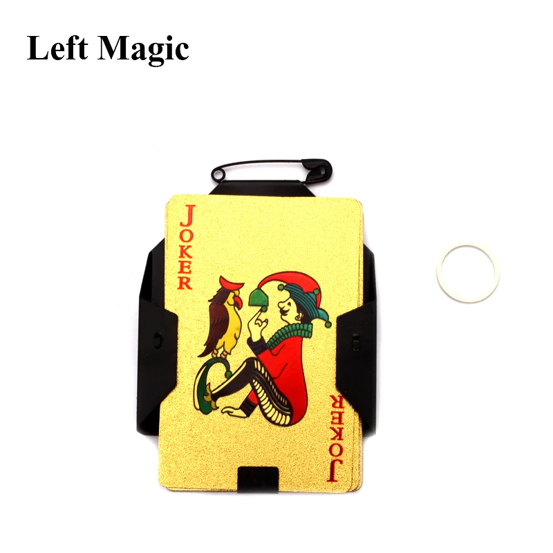 

Manipulation Cards Clip poker holder Stage Magic Tricks Black Card Device Magic accessories for professional Accessories G8150