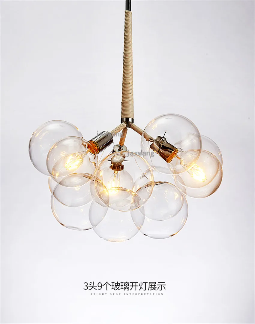 Скандинавский светодиодный подвесной светильник с пузырьками для ресторана, гостиной, креативная Подвесная лампа, современный минималистичный шар, декор для спальни, подвесной светильник
