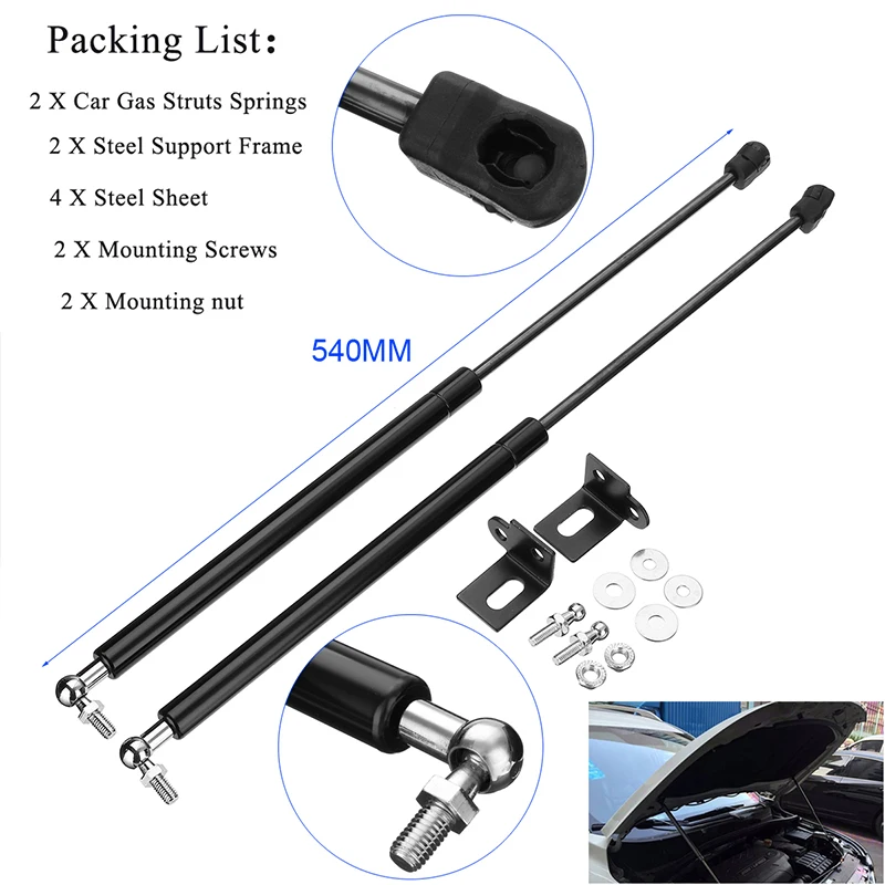 

2pcs Auto Engine Hood Struts Springs Support Accessory For Nissan Qashqai J11 2014-2018 Exterior Replacement Parts