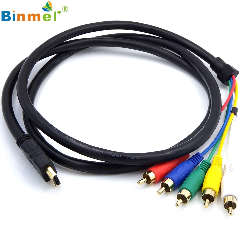 HDMI к 5 RCA Мужской Аудио Видео Компонент Конвертировать Кабель для HD TV BOX 1080P DVD_KXL06|hdmi
