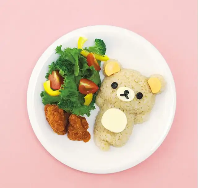 4Pcs/set  DIY Chicken Bear Kawaii Sushi Curry Rice Mould Rice Ball Maker Decor Cutter Sushi Maker Kitchen Accessories + Pad 2