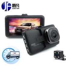 JUEFAN car dvr camera 1080p dash cam High-definition car video recorder dvr black box car mirror camera Dual camera lens dashcam