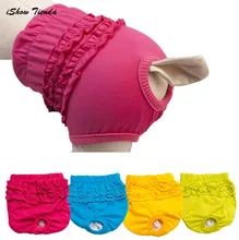 Calcinha para cachorro de estimação, calça sanitária fofa com mordedor para garotas
