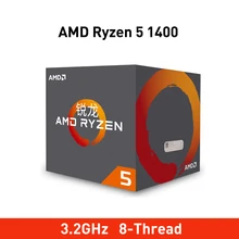 Yeni AMD Ryzen 5 1400 R5 1400 3.2GHz Dört Çekirdekli Sekiz Iplik 65W CPU İşlemci Soket AM4 Masaüstü Işlemci mühürlü soğutucu fan(China)