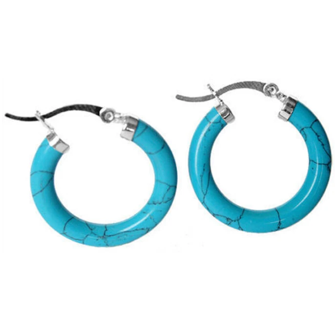 

hot sell new - Wholesale -hot >>Charming 925 sterling silver With Blue turquoise Ring Earring