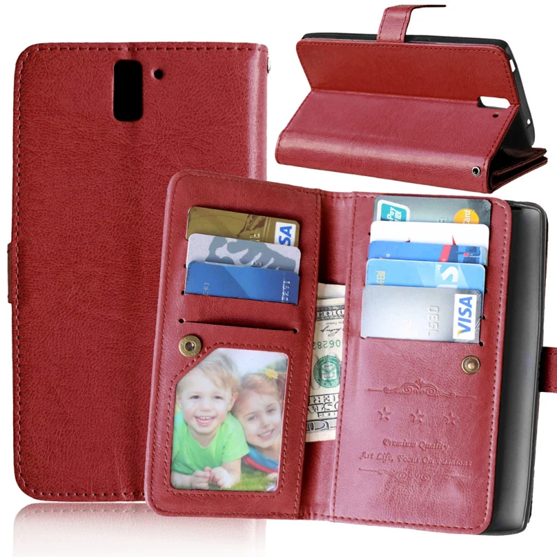 Luxury 9 Cards Slots Wallet Phone Case for OnePlus One OnePlus Two OnePlus X One Plus 1 2 X Flip Leather Stand Holder Cover Luxury 9 Cards Slots Wallet Phone Case for OnePlus One OnePlus Two OnePlus X One Plus 1 2 X Flip Leather Stand Holder Cover