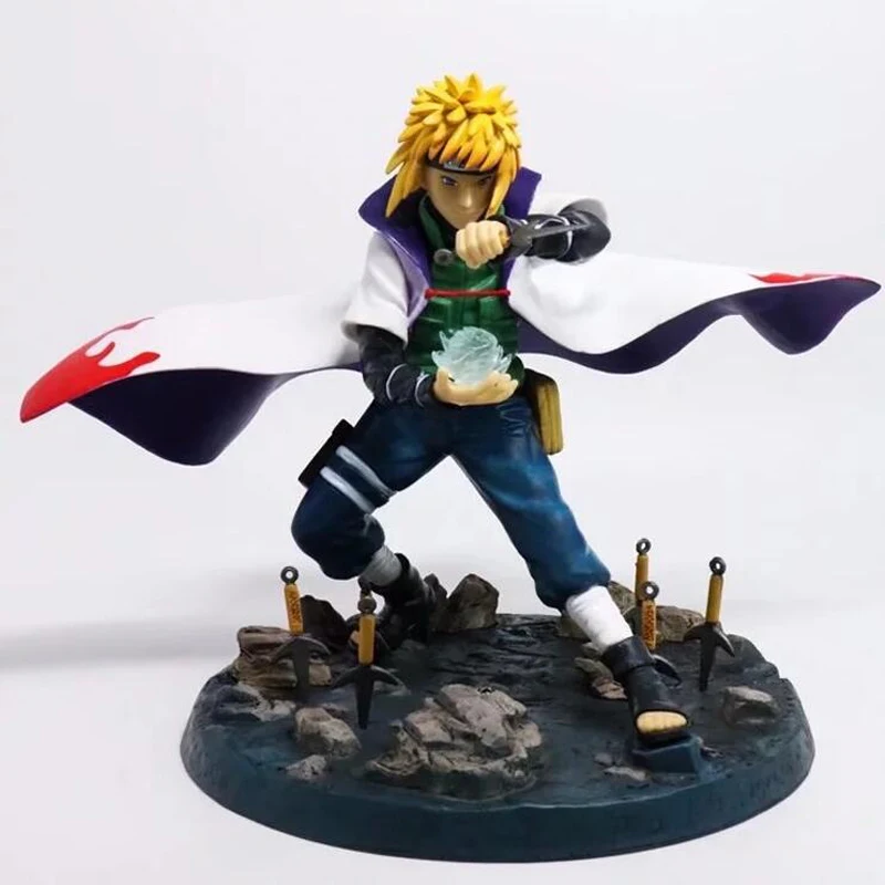 

Namikaze Minato Naruto Shippuden Anime action Rasengan model figures 22cm collection toy Christmas gift Y7919