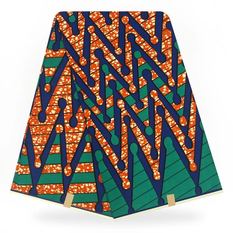 Настоящий воск африканская ткань хлопок Анкара ткань высокого качества Африканский Воск печатает ткань горячий воск настоящий 6 ярдов - Цвет: as picture