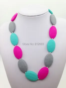 

Food grade Silicone Teething Necklace for Toddlers or Children - Mini Fox Kids Range Childrens Silicone Chewing Necklace