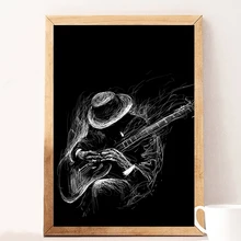 Rock Guitarist Vintage Poster And Prints Wall Art Canvas Painting Wall Pictures For Cabaret Ktv Karaoke Bar Decor Rock Guitarist Vintage Poster And Prints Wall Art Canvas Painting Wall Pictures For Cabaret Ktv Karaoke Bar Decor