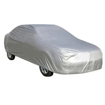 

Car Summer Sunscreen Dustproof Car Clothing Car Cover - Size M (Silver) A32