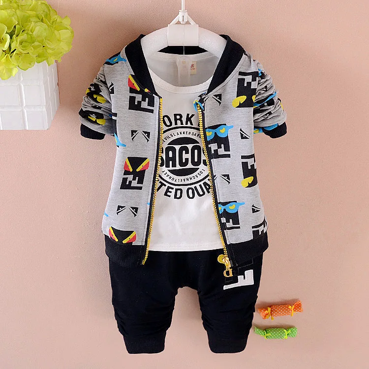 

Boy clothing 2018 spring and autumn new style children's long sleeves cartoon leisure three sets