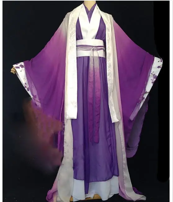 Мужской костюм Mo Lan Le Purple Hanfu Cos Jiang Cheng Wei Wuxian для аниме основатель дьявольского