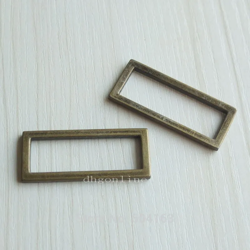 

30 pcs Rectangle Dee Ring D 25mm 32mm for webbing Belt ribbon buckles Bronze