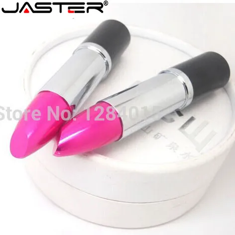 JASTER металлические украшения губная помада USB флеш-накопитель подарок для женщин модные флешки 4 ГБ/8 ГБ/16 ГБ/32 ГБ/64 Гб карта памяти