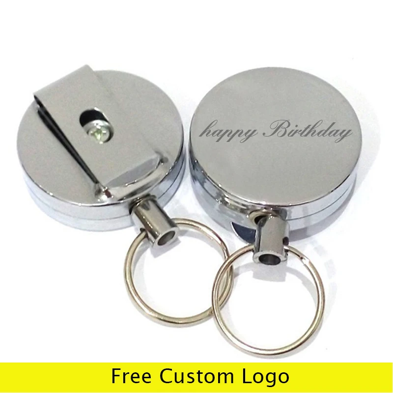 5 10 25 PCS ID Card Badge Holder Metal Clip for Reel Retractable Strap Lanyard