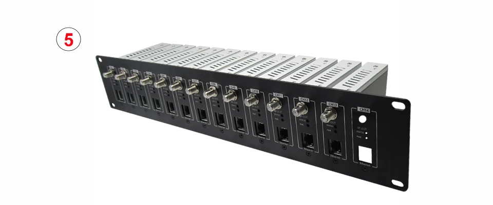 2RU монтаж в стойку установка 1-14channel крошечные HD RF модуляторы в всего 2RU стоечное пространство делает вашу настройку легкой 2U