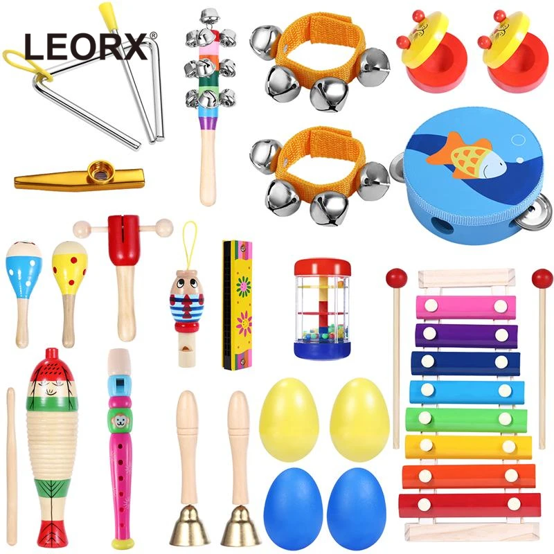 

23pcs Musical Toy Percussion Safe Non-toxic Non-toxic Toys Musical Instruments Educational Tools Rhythm Kit for Kids Toddlers