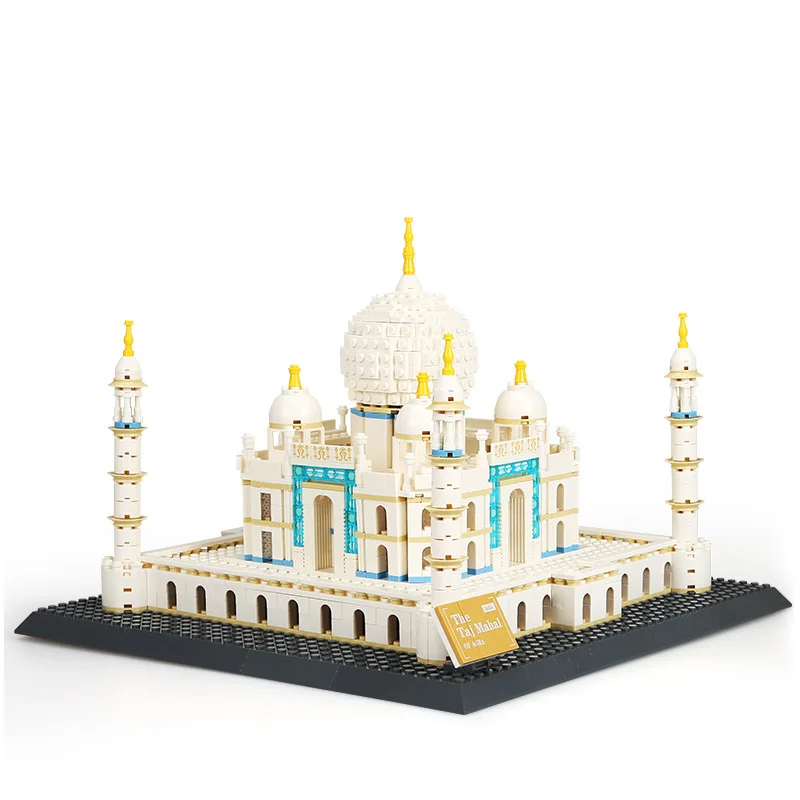 

1505pcs Wange World Large Architecture Model Taj Mahal Building Blocks Educational Brick Children Toys Kids brinquedos Gift 5211