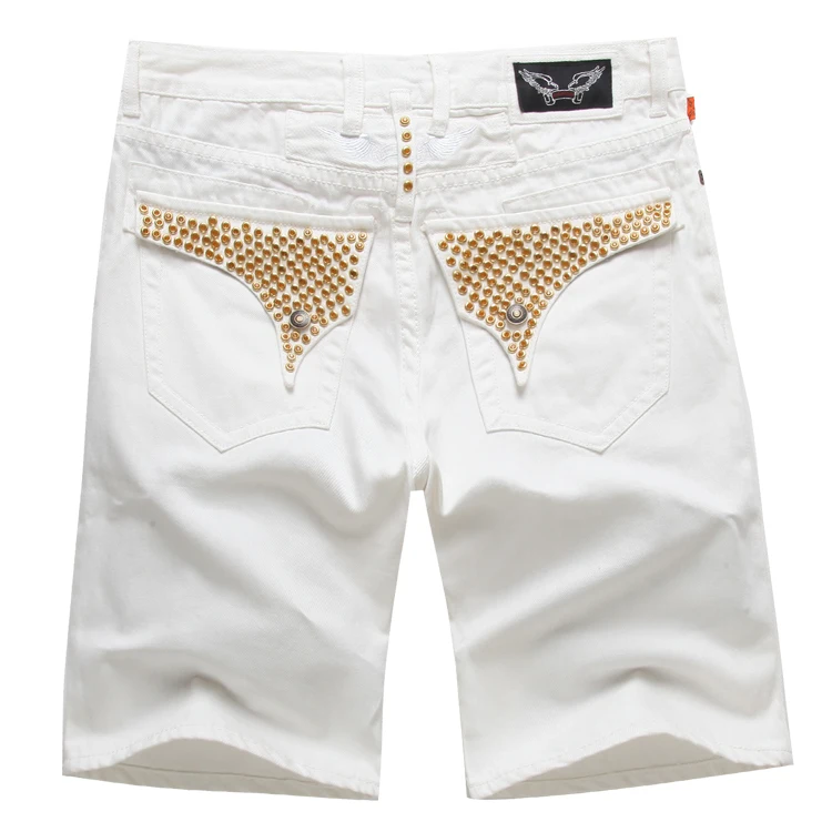 New White Robin Jeans Shorts Men Designer Famous Brand Robins Shorts Robin Shorts for Men Plus Size 40 42 _ - AliExpress