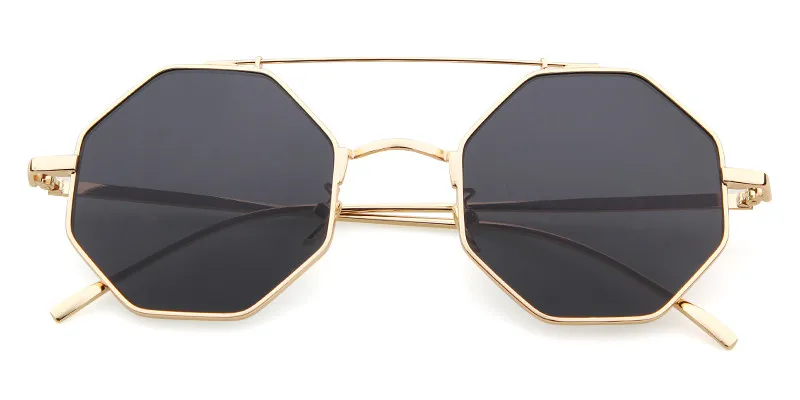 Длинный Хранитель новые женские солнцезащитные очки восьмиугольный дизайн солнцезащитные очки покрытие женские солнцезащитные очки звездный стиль очки черный золотой